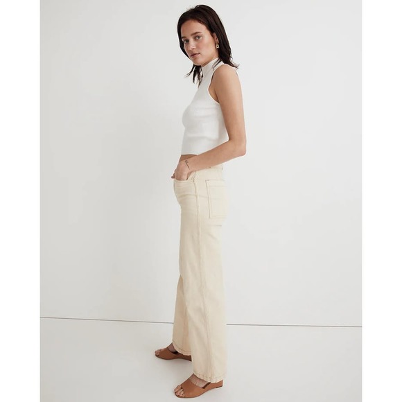 Madewell Pants Womens 26P Emmett Wide Leg High Rise Full Length - Picture 3 of 8
